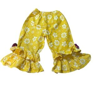 Jelly The Pug Yellow Floral Pants